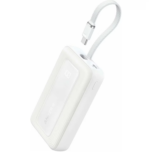 Externe Batterie Anker Zolo, 20000mAh, 30W, QC + PD, 1 x USB-A - 2 x USB-C, Weiß A1689H21