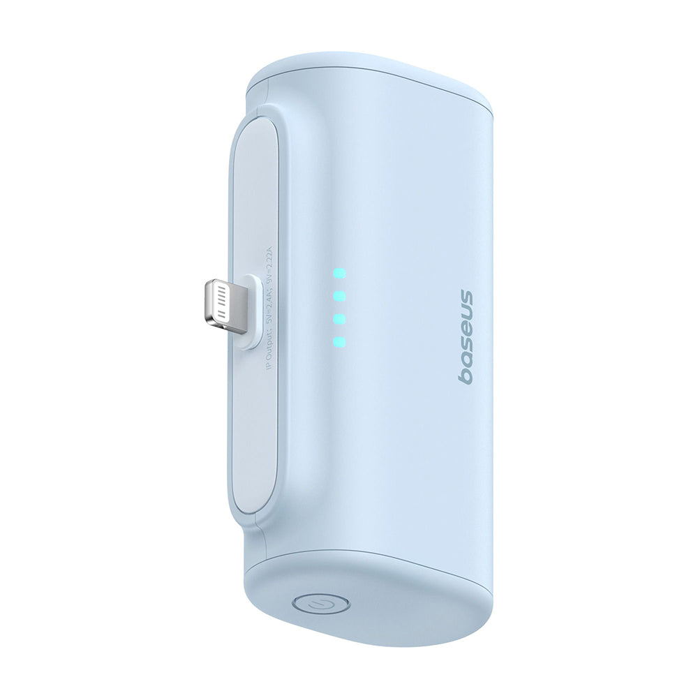 Baseus Compact External Battery, 5000mAh, 20W, PD, 1 x Lightning - 1 x USB-C, Blue P10068307313-00