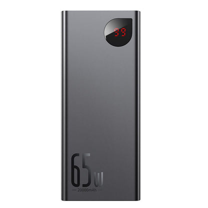 Externer Akku Baseus Adaman, 20000mAh, 65W, QC + PD, 1 x USB-C - 2 x USB-C, Schwarz, Wiederversiegelt PPIMDA-D01