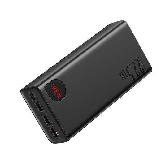 Externer Akku Baseus Adaman, 40000mAh, 22.5W, QC + PD, 1 x USB-C - 3 x USB-A, Schwarz