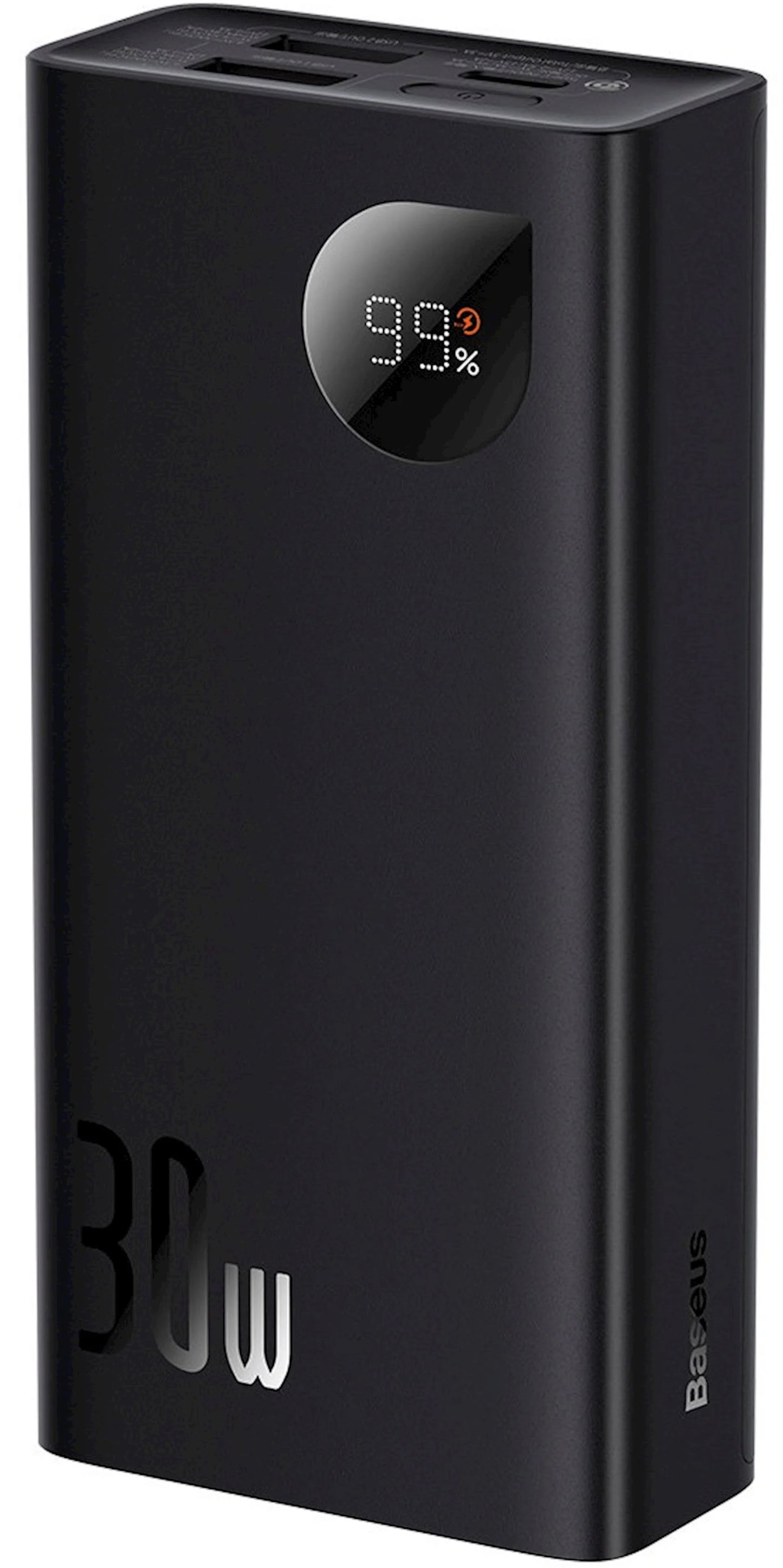 Externer Akku Baseus Adaman2, 10000mAh, 30W, QC + PD, 1 x USB-C - 2 x USB-A, Schwarz PPAD040101