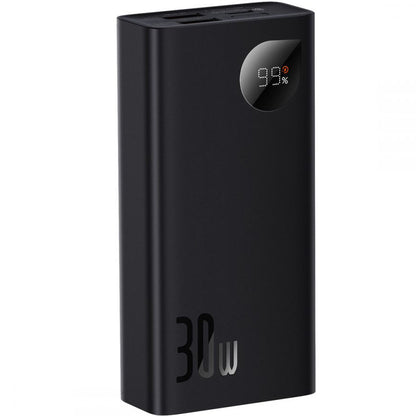 Externer Akku Baseus Adaman2, 10000mAh, 30W, QC + PD, 1 x USB-C - 2 x USB-A, Schwarz PPAD040101