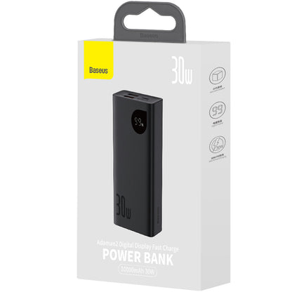 Externer Akku Baseus Adaman2, 10000mAh, 30W, QC + PD, 1 x USB-C - 2 x USB-A, Schwarz PPAD040101