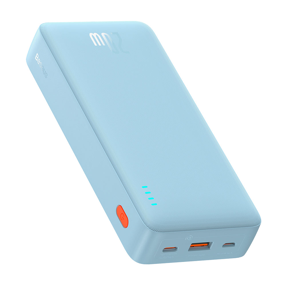 Externer Akku Baseus Airpow, 20000mAh, 20W, QC + PD, 1 x USB-A - 1 x USB-C, Blau P10022804313-00