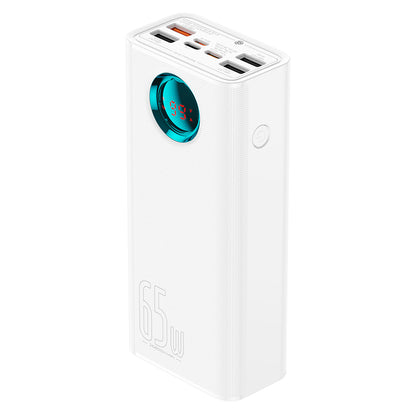 Externer Akku Baseus Amblight Digital Display, 26800mAh, 65W, QC + PD, 1 x USB-C - 4 x USB-A, Weiß P10022402223-00