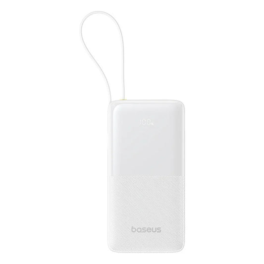 Externer Akku Baseus Bipow 2, 10000mAh, 20W, QC + PD, 1 x USB-A - 2 x USB-C, Weiß P10077101213-00