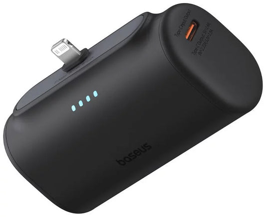 Externer Akku Baseus Compact, 5000mAh, 20W, PD, 1 x Lightning - 1 x USB-C, Schwarz P10068307113-00