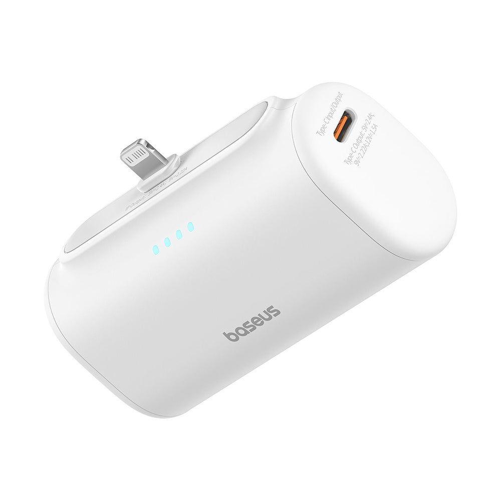 Externer Akku Baseus Compact, 5000mAh, 20W, PD, 1 x Lightning - 1 x USB-C, Weiß P10068307213-00
