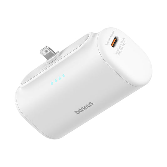 Externer Akku Baseus Compact, 5000mAh, 20W, PD, 1 x Lightning - 1 x USB-C, Weiß P10068307213-00