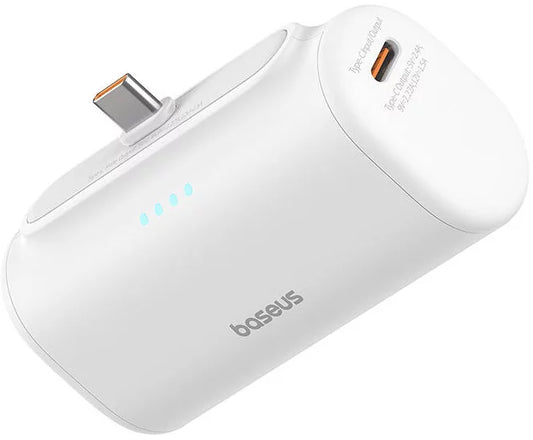 Externer Akku Baseus Compact, 5000mAh, 20W, PD, 2 x USB-C, Weiß P10068306213-00
