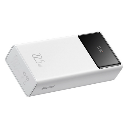 Externer Akku Baseus EnerFill FP41, 30000mAh, 22.5W, QC + PD, 1 x USB-C - 2 x USB-A, Weiß
