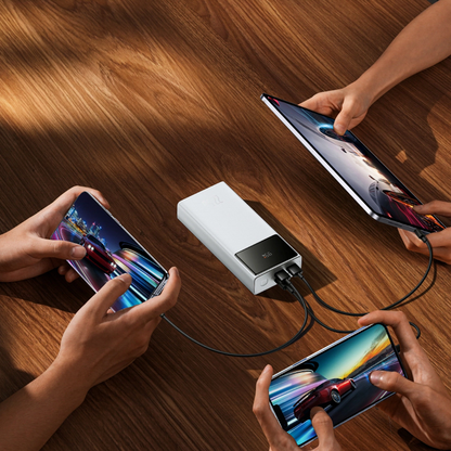 Externer Akku Baseus EnerFill FP41, 30000mAh, 22.5W, QC + PD, 1 x USB-C - 2 x USB-A, Weiß