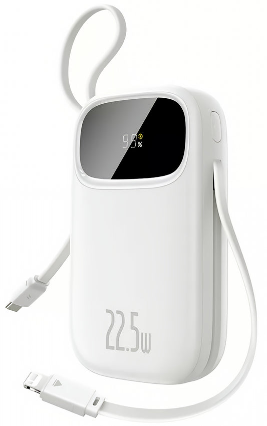 Externe Batterie Baseus EnerFill FC31, 10000mAh, 22,5W, QC + PD, 1 x Lightning - 1 x USB-A - 2 x USB-C, Weiß P10082106213-00