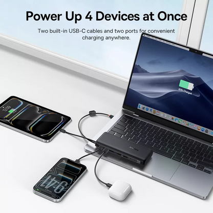 Externer Akku Baseus EnerFill FC41, 20000mAh, 100W, QC + PD, 1 x USB-A - 3 x USB-C, Schwarz E0028N03