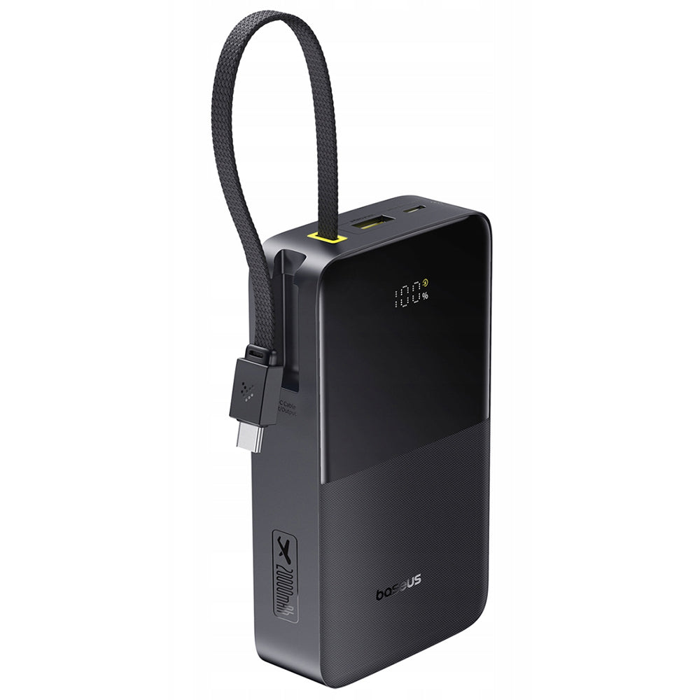 Externer Akku Baseus EnerFill Bipow2 Pro, 20000mAh, 22.5W, QC + PD, 1 x USB-A - 2 x USB-C, Schwarz E0027701
