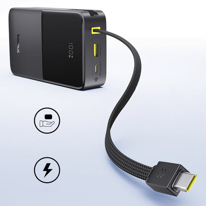 Externer Akku Baseus EnerFill Bipow2 Pro, 20000mAh, 22.5W, QC + PD, 1 x USB-A - 2 x USB-C, Schwarz E0027701
