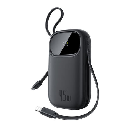 Externer Akku Baseus EnerFill FC31 Qpow 3, 10000mAh, 45W, QC + PD, 1 x Lightning - 1 x USB-A - 2 x USB-C, Schwarz E0028C00