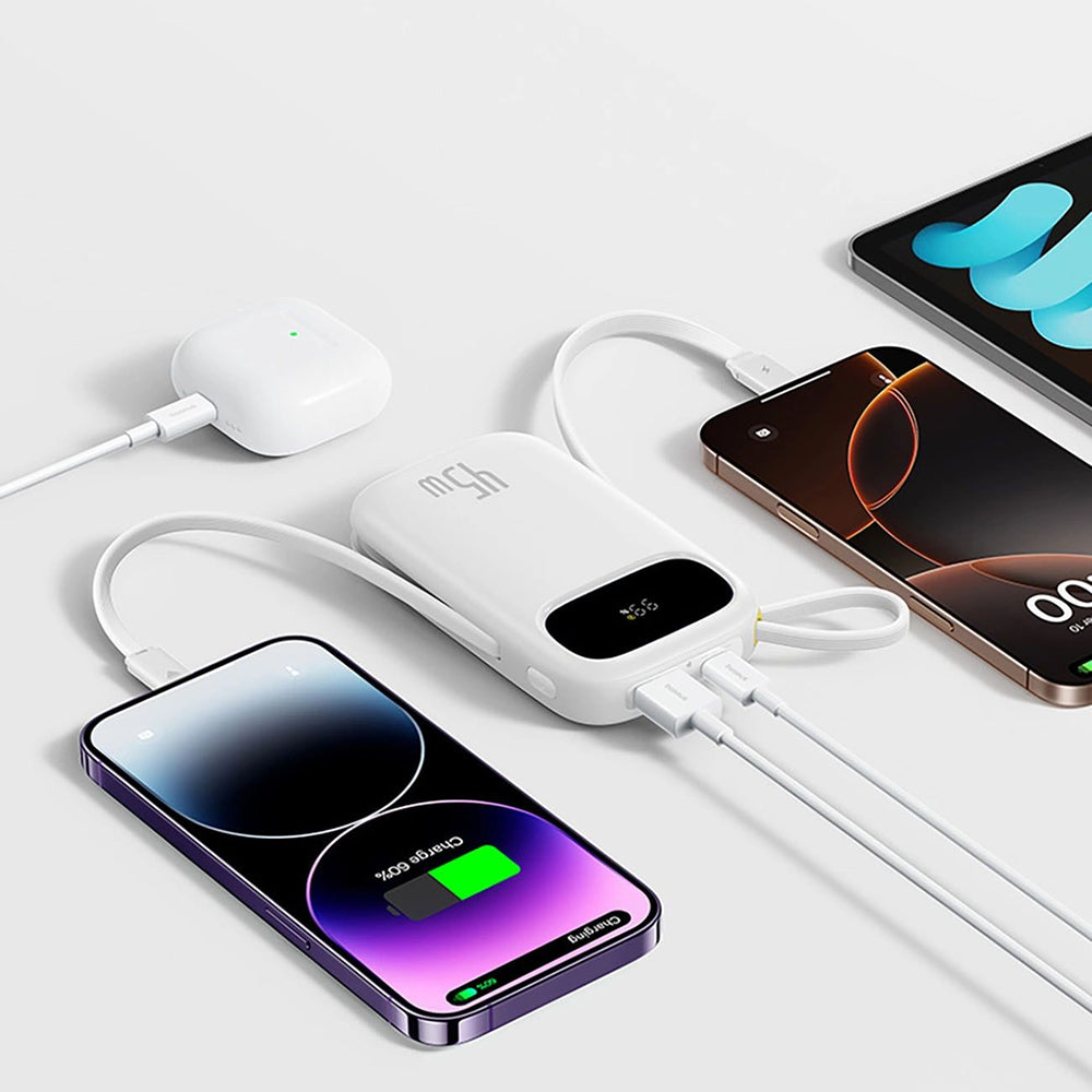 Baseus EnerFill FC31 Qpow 3 External Battery, 20000mAh, 45W, QC + PD, 1 x Lightning - 1 x USB-A - 2 x USB-C, Black E0028D00