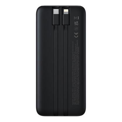 Externer Akku Baseus Lipow, 10000mAh, 22.5W, QC + PD, 1 x Lightning - 1 x USB-A - 2 x USB-C, Schwarz P10079101123-00