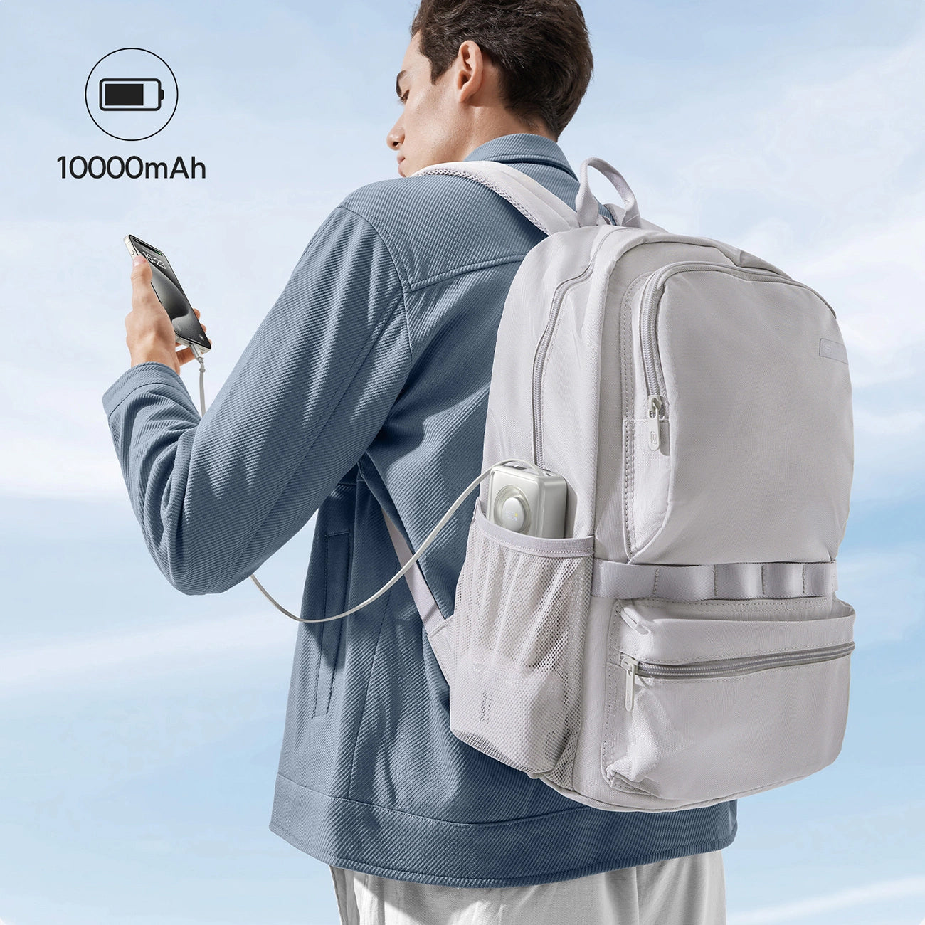 Externer Akku Baseus OS Free2Pull, 10000mAh, 30W, PD, 2 x USB-C, Grau P10073701843-00