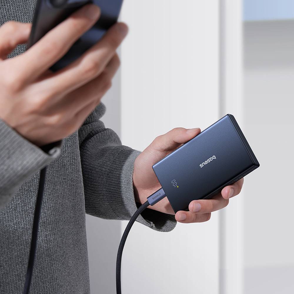 Externer Akku Baseus PicoGo, 10000mAh, 20W, QC + PD, 1 x USB-A - 2 x USB-C, Schwarz P10076801123-00