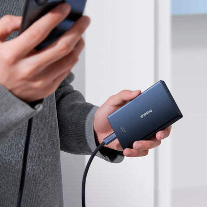 Externer Akku Baseus PicoGo, 10000mAh, 20W, QC + PD, 1 x USB-A - 2 x USB-C, Schwarz P10076801123-00