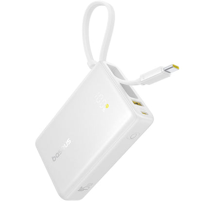 Externer Akku Baseus PicoGo, 10000mAh, 45W, QC + PD, 1 x USB-A - 2 x USB-C, Weiß P10076803213-00