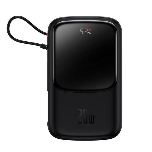 Externer Akku Baseus Qpow Pro, 20000mAh, 20W, QC + PD, 1 x Lightning - 1 x USB-A - 1 x USB-C, Schwarz PPQD040001