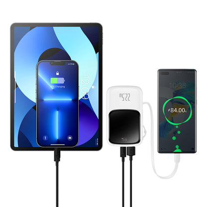 Externer Akku Baseus Qpow Pro, 10000mAh, 22.5W, QC + PD, 1 x USB-A - 2 x USB-C, Weiß PPQD020102