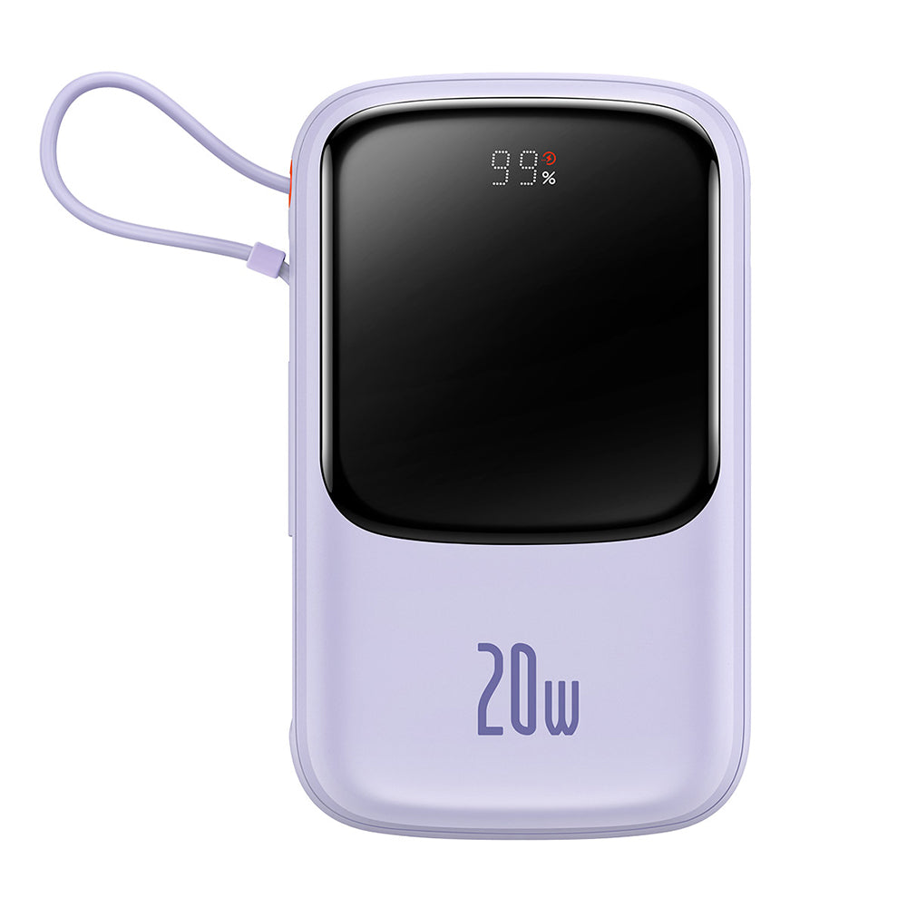 Externer Akku Baseus Qpow Pro, 20000mAh, 20W, QC + PD, 1 x Lightning - 1 x USB-A - 1 x USB-C, Lila PPQD030005