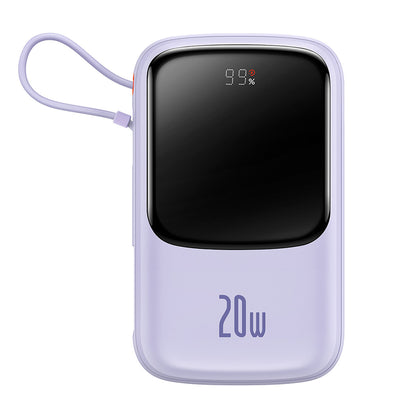 Externer Akku Baseus Qpow Pro, 20000mAh, 20W, QC + PD, 1 x Lightning - 1 x USB-A - 1 x USB-C, Lila PPQD030005
