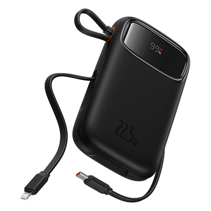 Baseus Qpow Pro+ External Battery, 20000mAh, 22.5W, QC + PD, 1 x Lightning - 1 x USB-A - 2 x USB-C, Black P10055002113-00