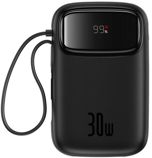 Externer Akku Baseus Qpow2, 20000mAh, 30W, QC + PD, 1 x USB-A - 3 x USB-C, Schwarz P10055009113-00