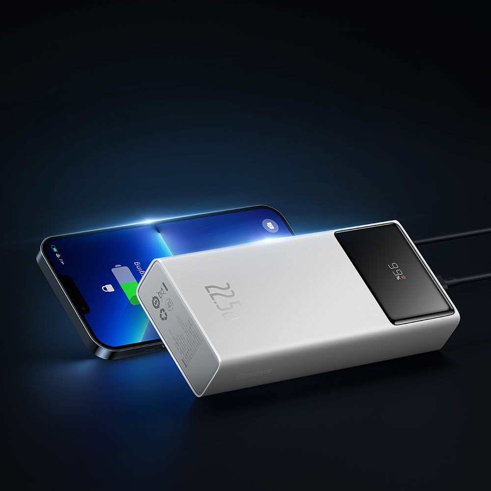 Externer Akku Baseus Star Lord, 20000mAh, 22.5W, QC + PD, 1 x USB-C - 2 x USB-A, Weiß PPXJ080002