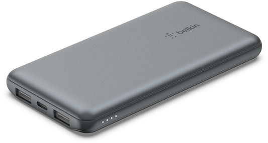 Externe Batterie Belkin BoostCharge, 10000mAh, 15W, 1 x USB-C - 2 x USB-A, Grau BPB011btGY