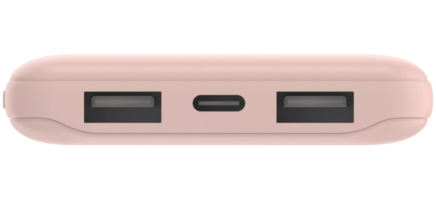 Externe Batterie Belkin BoostCharge, 10000mAh, 15W, 1 x USB-C - 2 x USB-A, Rosa BPB011btRG