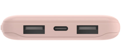 Externe Batterie Belkin BoostCharge, 10000mAh, 15W, 1 x USB-C - 2 x USB-A, Rosa BPB011btRG