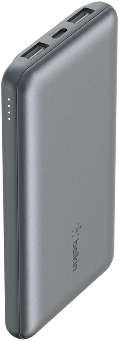 Externe Batterie Belkin BoostCharge, 10000mAh, 15W, 1 x USB-C - 2 x USB-A, Grau BPB011btGY