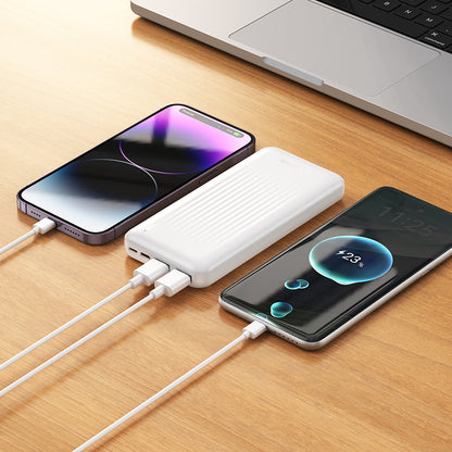 Externe Batterie Borofone BJ78 Clever, 10000mAh, 10W, 2 x USB-A, Weiß