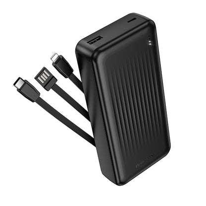 Externer Akku Borofone BJ79 Clever, 20000mAh, 10W, 1 x Lightning - 1 x USB-A - 1 x USB-C, Schwarz