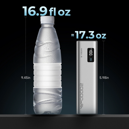 Externer Akku Cuktech, 20000mAh, 100W, QC + PD, 1 x USB-A - 2 x USB-C, Grau CUKP200XGLGR