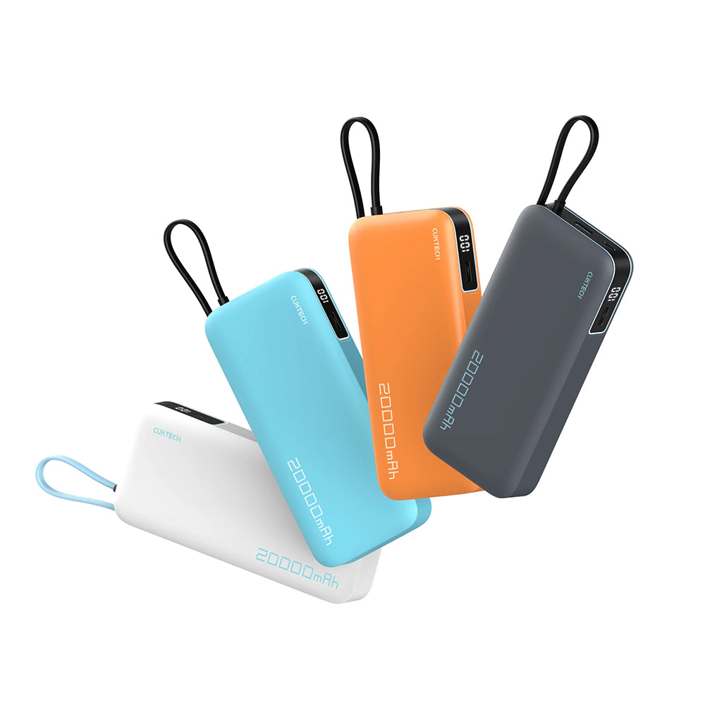 Externe Batterie Cuktech LPB200N, 20000mAh, 45W, QC + PD, 1 x USB-A - 2 x USB-C, Weiß CUKP200NGLLG