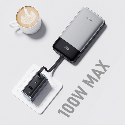 Externe Batterie Cuktech LPB252N, 25000mAh, 120W, QC + PD, 1 x USB-A - 2 x USB-C, Grau