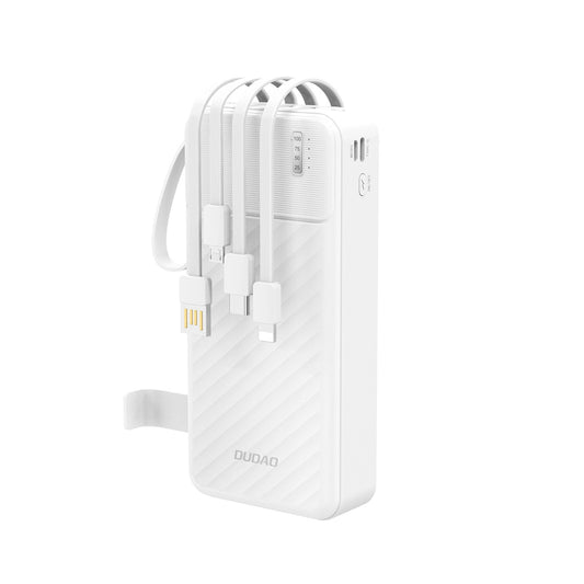 Externer Akku Dudao K11 Pro, 20000mAh, 10W, 1 x Lightning - 1 x microUSB - 1 x USB-A - 1 x USB-C, Weiß
