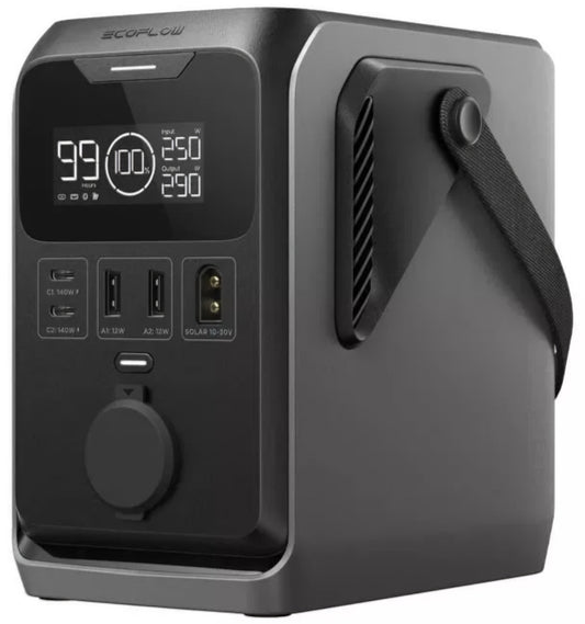 Externe Batterie EcoFlow Trail 300, 90000mAh, 300W, PD, 1 x Zigarettenanzünder-Erweiterung - 2 x USB-A - 2 x USB-C, Schwarz EF-TRAIL300-N