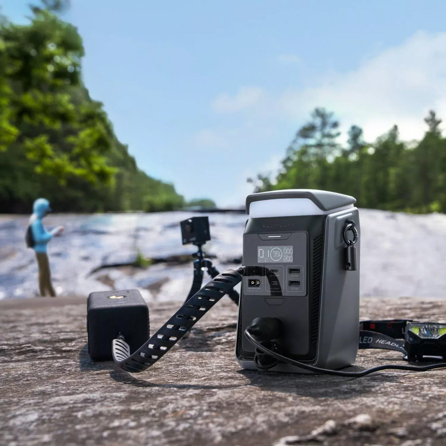 Externe Batterie EcoFlow Trail 200, 60000mAh, 220W, PD, 2 x USB-A - 2 x USB-C, Schwarz EF-TRAIL200-N