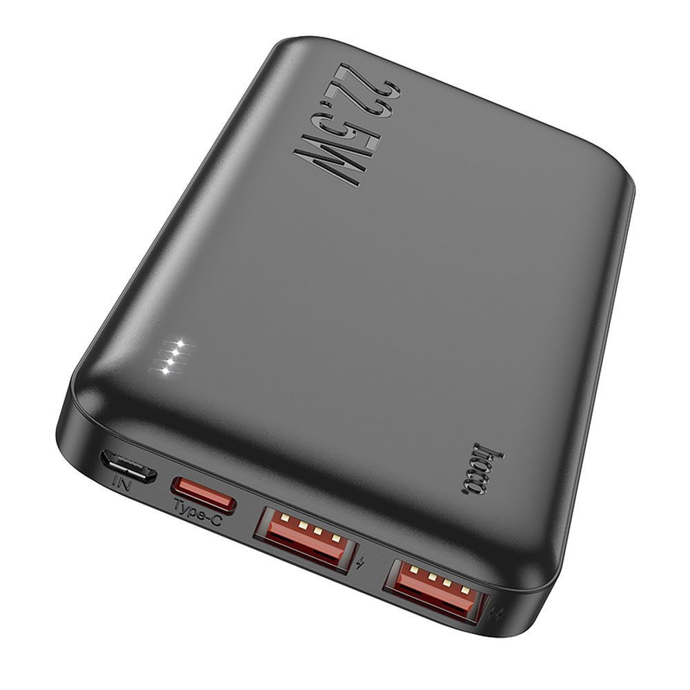 Externer Akku HOCO J101, 10000mAh, 22.5W, QC + PD, 1 x USB-C - 2 x USB-A, Schwarz