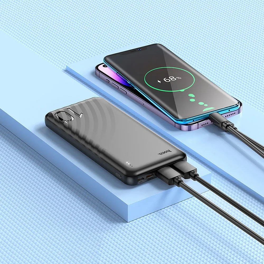 Externer Akku HOCO J123, 10000mAh, 10W, 2 x USB-A, Schwarz