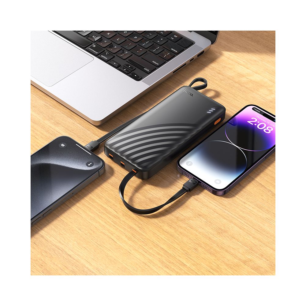 Externe Batterie HOCO J146, 10000mAh, 10W, 1 x Lightning - 1 x microUSB - 1 x USB-A - 1 x USB-C, Schwarz