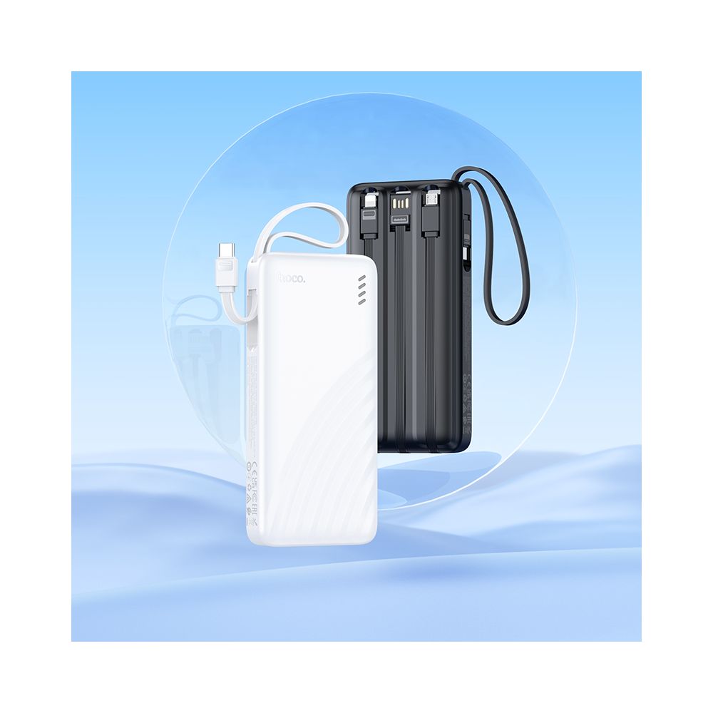 Externe Batterie HOCO J146, 10000mAh, 10W, 1 x Lightning - 1 x microUSB - 1 x USB-A - 1 x USB-C, Schwarz